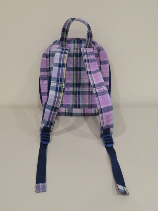 Vera Bradley Mini Totepack Amethyst Plaid Quilted Backpack